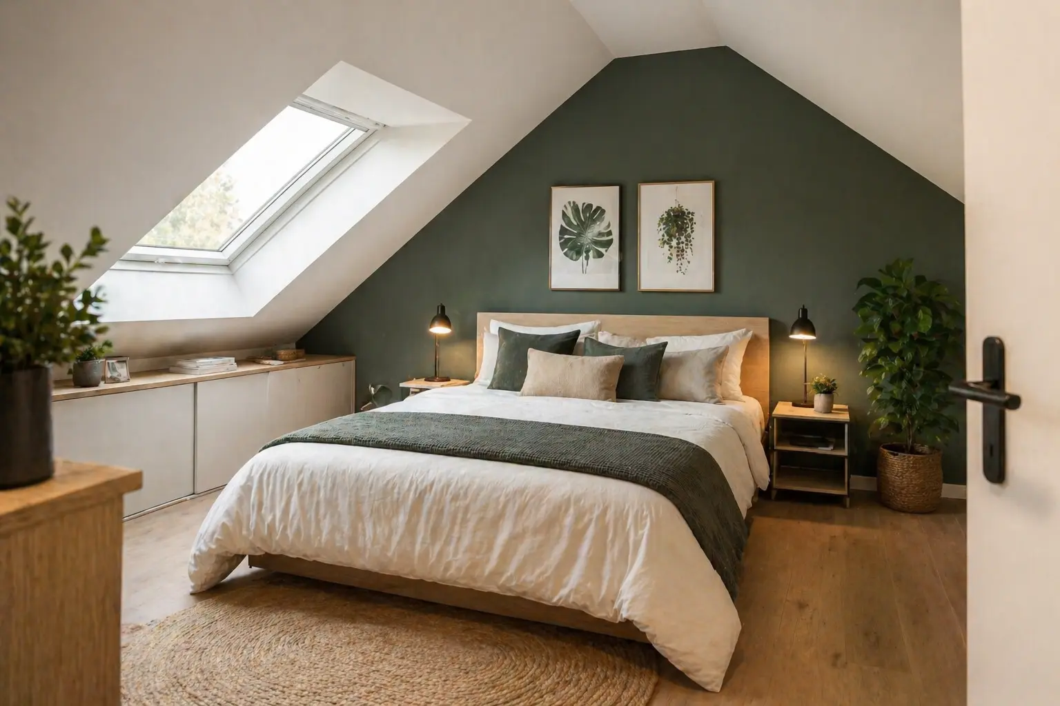 Chambre sous pente : quel mur peindre