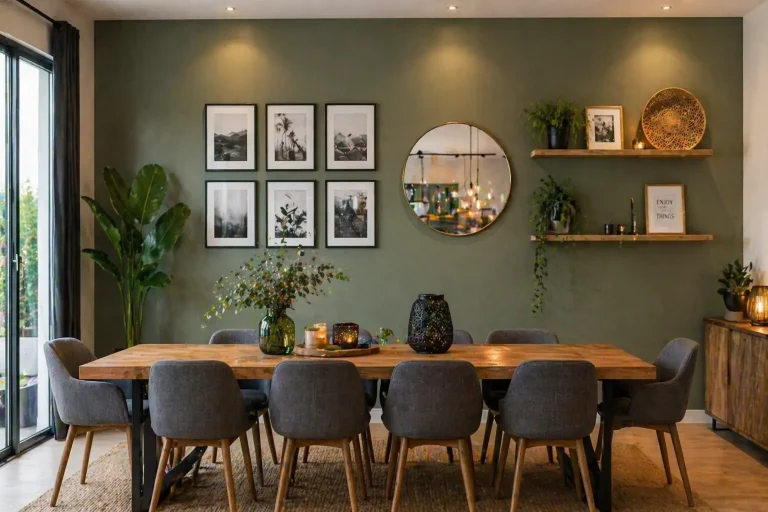 Comment décorer un grand mur de salle à manger