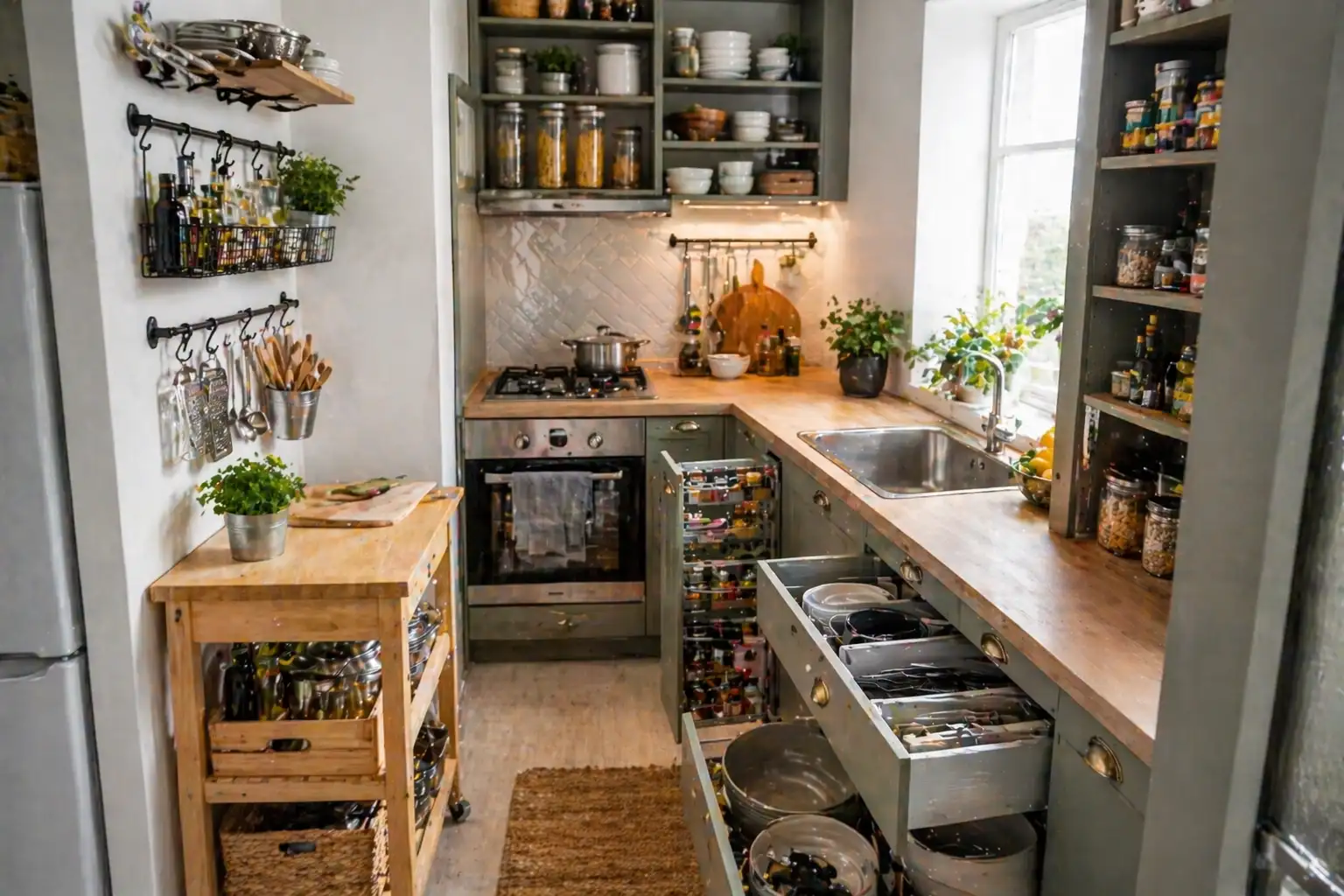 Optimiser l'espace de rangement dans une petite cuisine