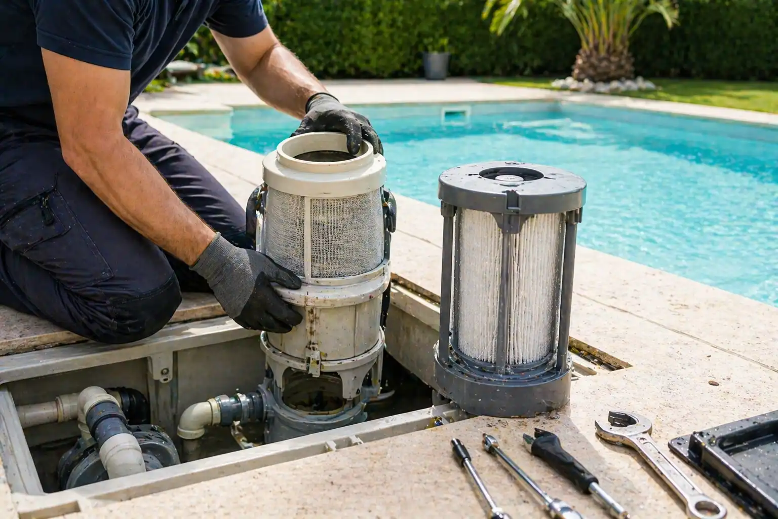 Remplacer le bloc filtration Desjoyaux F15