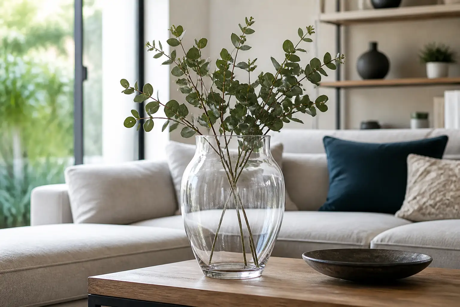 comment decorer un grand vase en verre transparent