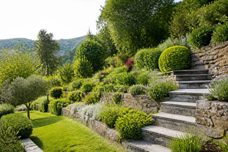 Aménager un jardin en pente
