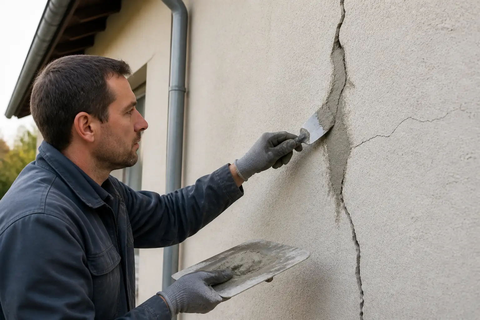 Réparer les fissures d'une façade
